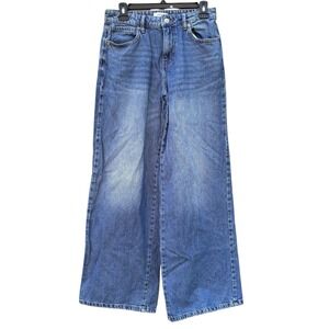 Forever 21 Women's Baggy Jeans Sz 26 Y2K Wide Leg High Rise 100% Cotton